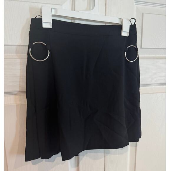 NEW Super Trash Black Mini Skirt Hardware Baddie Rocker Edgy - Picture 2 of 8